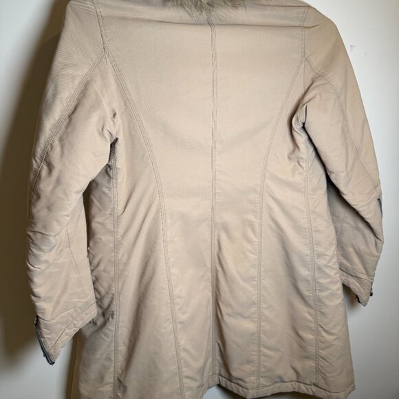 Authier Made in Italy Parka Coat Women’s 8 – Faux Fur Hood, Ski Print Lining - Picture 2 of 6